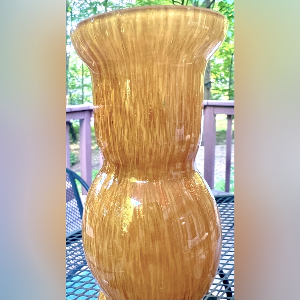 Vintage Maestri Vetrai Hand-Blown Art Glass Candlestick, 12.5β, Made in Italy - Picture 3 of 10